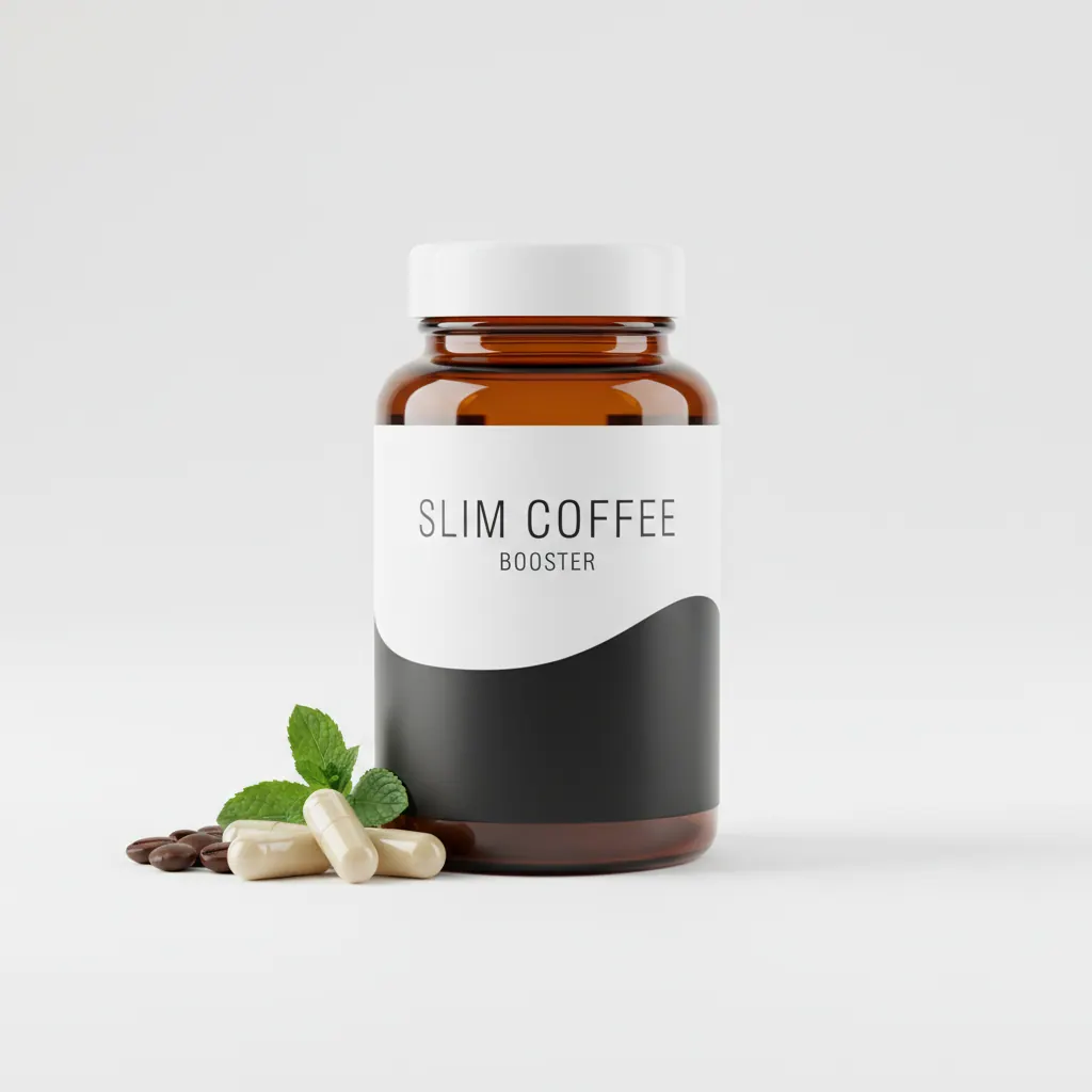 Slim Coffee Booster - compact dark purple supplement box with moon-phase design